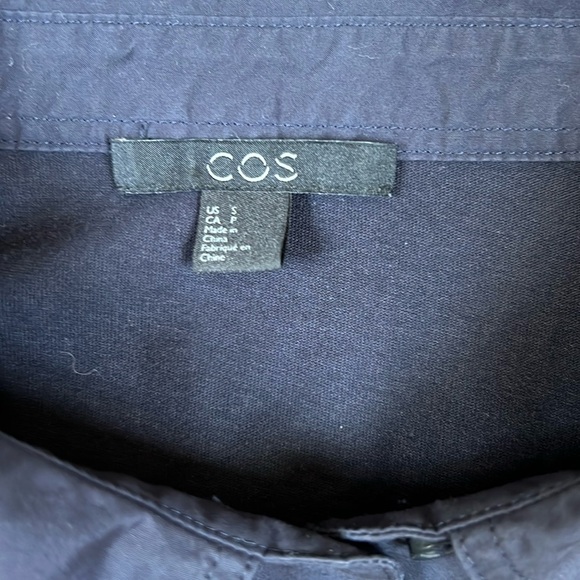 COS Navy Blouse Size Small - Picture 2 of 4